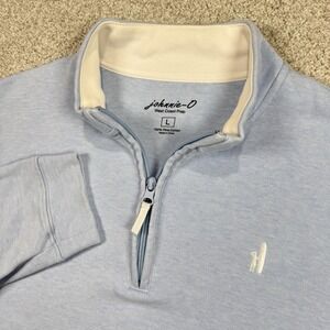 Johnnie-O Pullover Sweater Mens Large Blue Quarter Zip